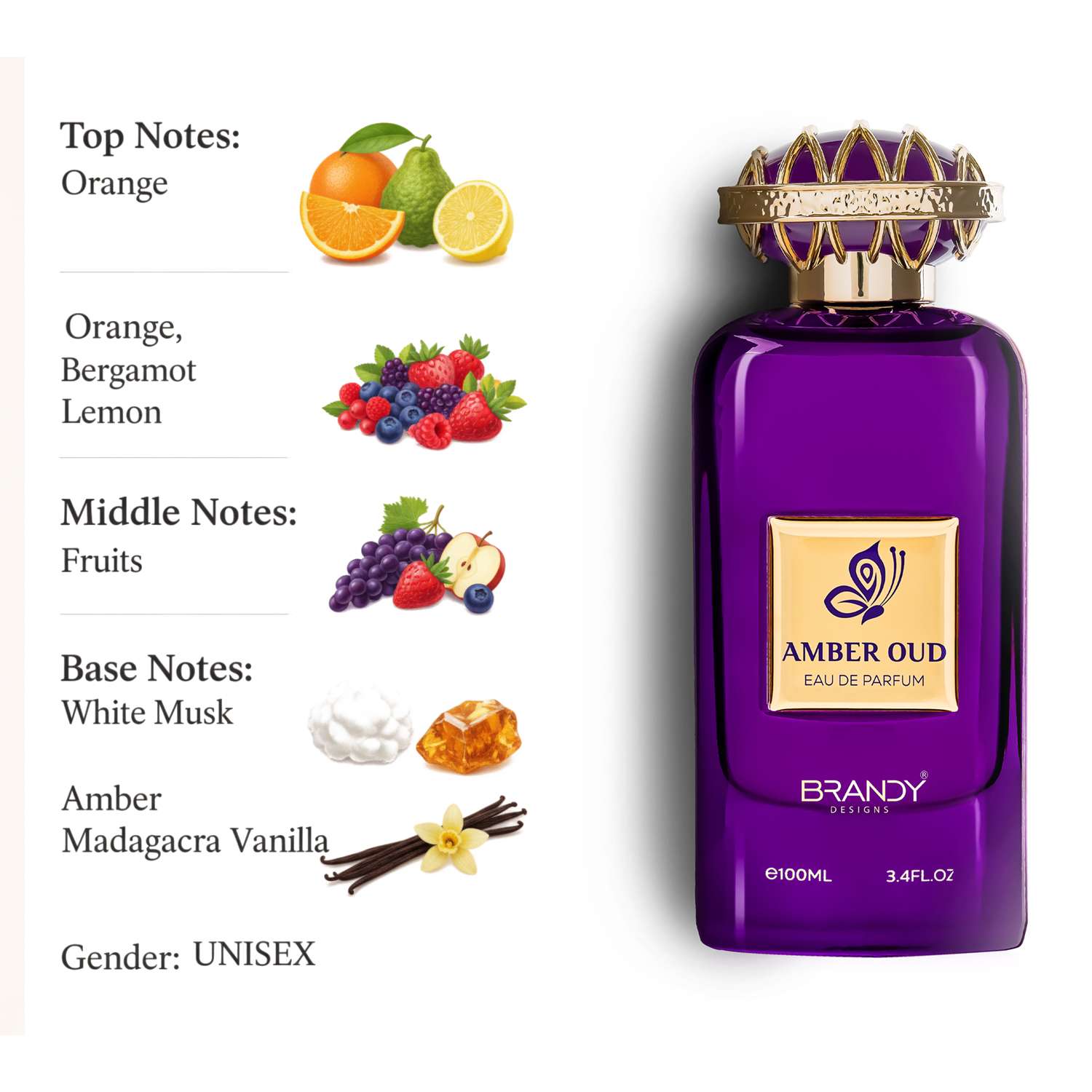 Amber Oud Eau De Parfum For Unisex  100ML